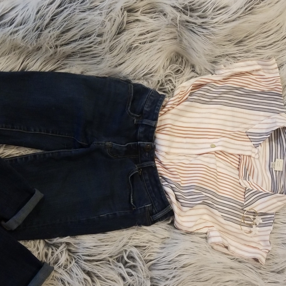 Dark Wash Skinny Jeggings w/ Super Stretch X4
